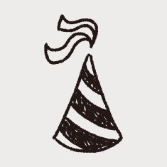doodle party hats N16