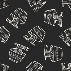noodle doodle seamless pattern background N3