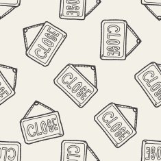 close banner doodle seamless pattern background N3