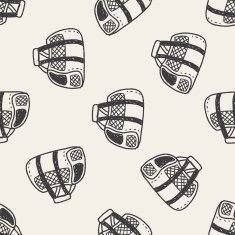 doodle pet carrier seamless pattern background N6