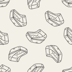 doodle cat litter seamless pattern background N2