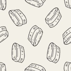 Doodle Brush seamless pattern background N7