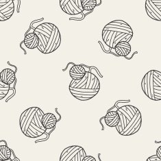 doodle wool seamless pattern background