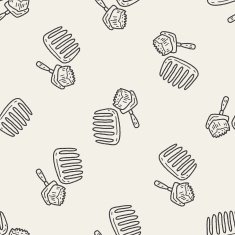doodle pet groom seamless pattern background