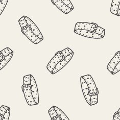 doodle pet collar seamless pattern background N4