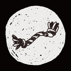 doodle dog rope bone N6