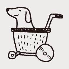 doodle dog stroller N8