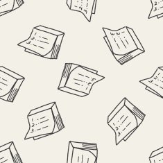 Doodle Note seamless pattern background N4