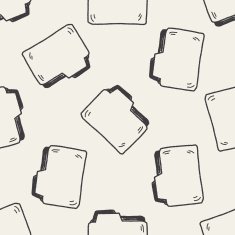 doodle folder seamless pattern background