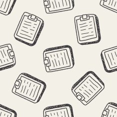 doodle document seamless pattern background N6