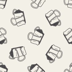 doodle clip seamless pattern background N2