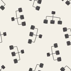 Doodle Link seamless pattern background N11
