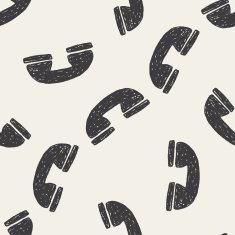 Doodle phone seamless pattern background N6