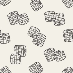 doodle money coin seamless pattern background N5