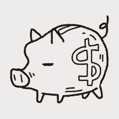 doodle pig money bank N17