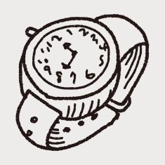 watch doodle drawing N17