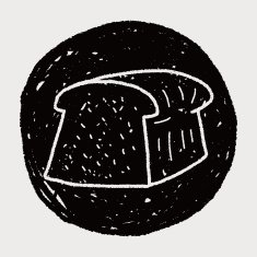 toast doodle drawing N26