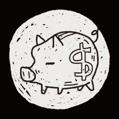 doodle pig money bank N18