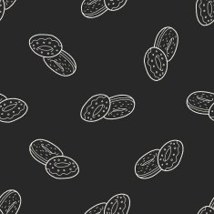 donut doodle seamless pattern background