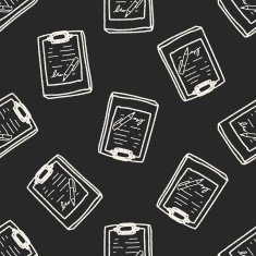 doodle document seamless pattern background N7