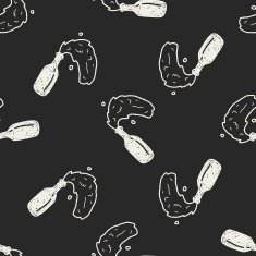 champagne doodle seamless pattern background N4