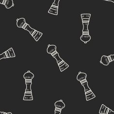 pepper mill doodle seamless pattern background