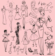 Fashion and Beauty hand drawn collection N2