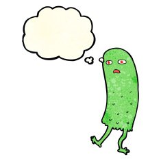 cartoon funny ghost with thought bubble N6
