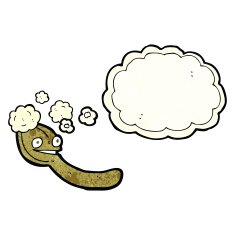 cartoon spoon with thought bubble N4