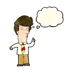 cartoon man with question thought bubble N3