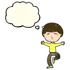 cartoon angry man with thought bubble N30