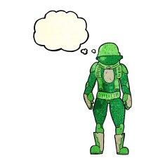 cartoon astronaut with thought bubble N45