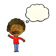 cartoon man with idea thought bubble N43