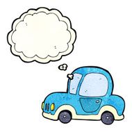 cartoon car with thought bubble N13
