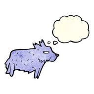 cartoon terrier with thought bubble N3