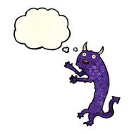 cartoon devil with thought bubble N4