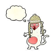 funny cartoon monkey with thought bubble N4