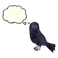 cartoon owl with thought bubble N24