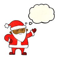 cartoon santa claus with thought bubble N74