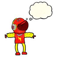 cartoon astronaut with thought bubble N46