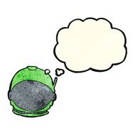 cartoon astronaut face with thought bubble N3