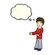 cartoon man explaining with thought bubble N8
