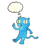 cartoon cat with idea thought bubble N2