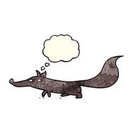 cartoon little fox with thought bubble N14