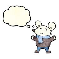 cartoon mouse with thought bubble N6
