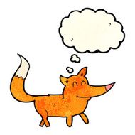 cartoon little fox with thought bubble N15