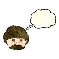 cartoon man with mustache thought bubble N34