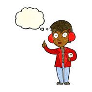 cartoon air force woman with thought bubble N4