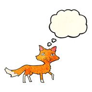 cartoon little fox with thought bubble N16