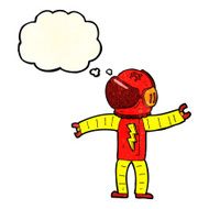 cartoon astronaut with thought bubble N47